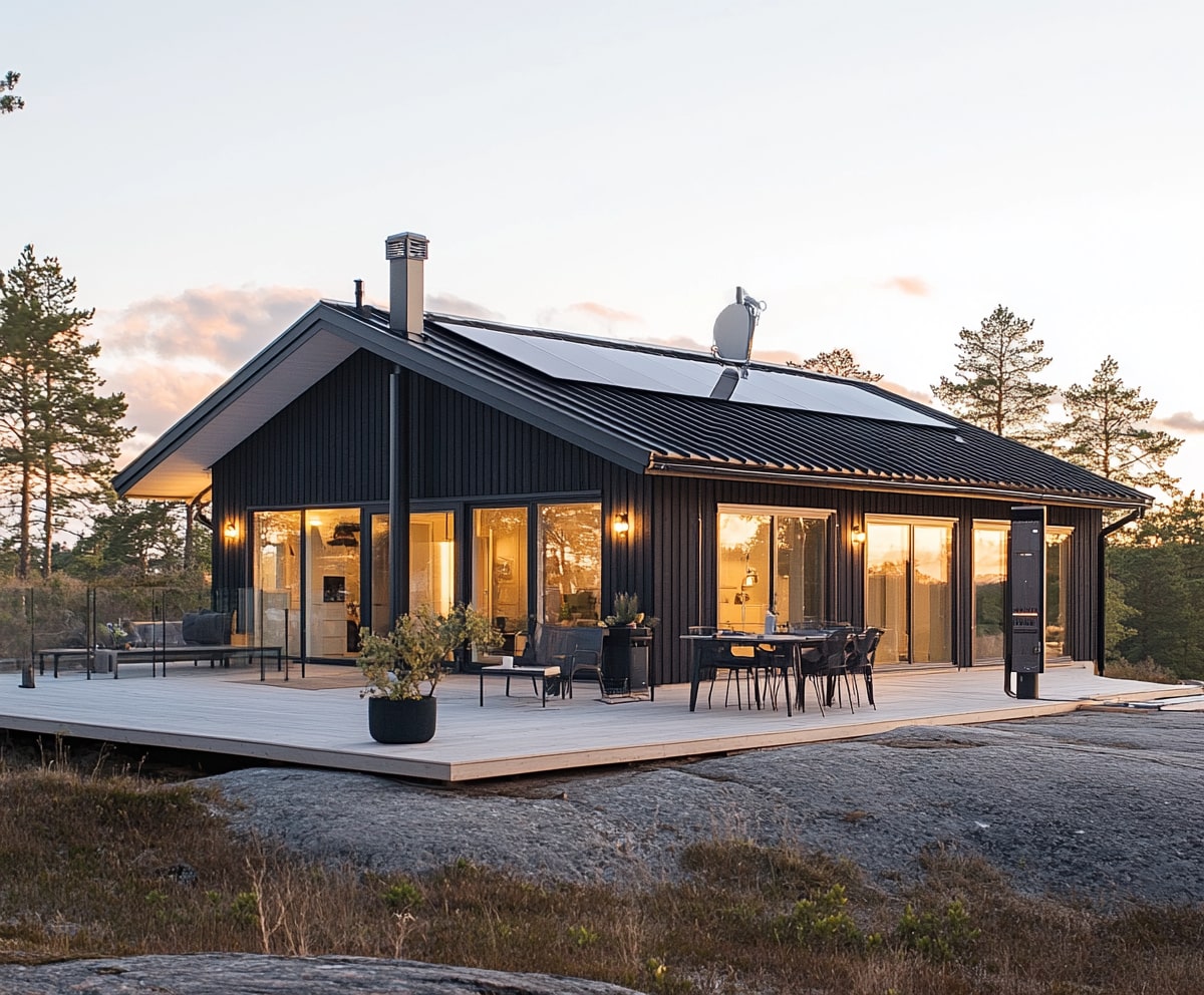 Solcellsinstallation på modern villa i Borås – ReNERGI